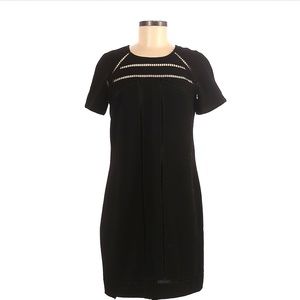 NWT NEW Trina Turk Black Short Sleeve Sheath Dress 6 Little Black Dress LBD